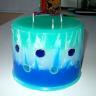 Triple wick stone candle