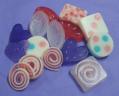 Pink and purple soaps