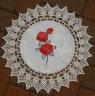 Rose Embroidered Doily